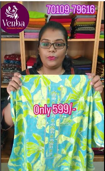 Women’s Smocking Nighty Gown – Floral Print (L to 5XL)